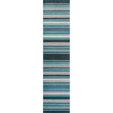 Duxbury Gradient Ticking Striped Area Rug